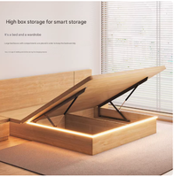 Cama de Madera de Roble Envejecido para Dormitorio, Muebles para el Hogar de Primera Calidad, Estilo Tatami Japonés, en Oferta