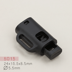 Vente en gros usine : Bloque-cordon en plastique ABS sans nickel, à ressort, simple ou double trou, pour cordons de serrage de vêtements et sacs - Product Image 4