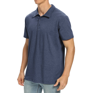 Polo de poliéster 100% de alta calidad para hombre, camiseta personalizada con estampado de secado rápido, diseño de manga corta, polos que absorben la humedad - Product Image 3