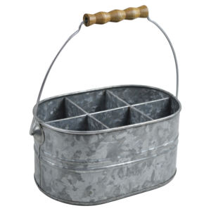 Caddie galvanisé de forme carrée avec un design en métal fer forgé de qualité d'usine, ustensiles de cuisine, rangement pour ustensiles - Product Image 4