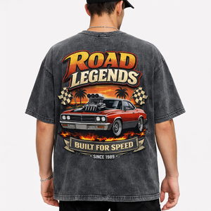 Chemise vintage surdimensionnée pour homme, effet délavé, 100% polyester ou coton, t-shirt graphique streetwear, logo personnalisé disponible, unisexe, OEM ODM - Product Image 2