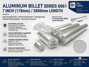 Barre en alliage d'aluminium 6063, norme ASTM, forme ronde, diamètre primaire de 3,5 à 13 pouces, qualité supérieure, marque OEM, série 6000 - Product Image 5