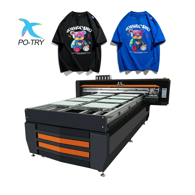 Hot Selling New Technology Automatic Flatbed 3200 Print Head Sublimation Printer Inkjet Digital Machine For T Shirt