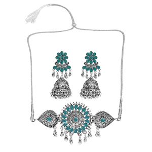 GS Green Flower Round Choker Elegant <b>Wedding</b> <b>Accessory</b> - Product Image 3
