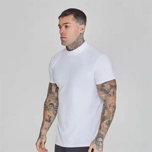 Vente en gros T-shirt à manches courtes à carreaux 300 grammes 100% coton coupe régulière pour hommes, mode de style de rue écologique - Product Image 4