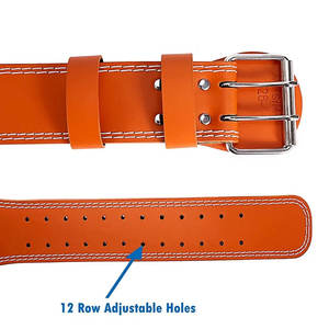 Logo personnalisé ceinture d'entraînement d'haltérophilie réglable en cuir de vachette véritable ceintures de levage de sécurité de forme physique en vente - Product Image 4