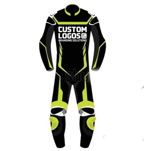 Roupa de couro para motocicleta masculina, roupa de proteção personalizada para motociclismo, couro de couro real