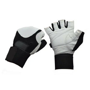 Guantes de cuero de calidad superior para levantamiento de pesas, guantes de gimnasio para entrenamiento físico disponibles con logotipo y diseño personalizados - Product Image 2