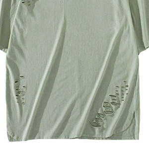 Logo personnalisé T-shirts pour hommes surdimensionnés 100% coton Distressed Ringer manches courtes respirant décontracté vente en gros à la mode été uni - Product Image 3