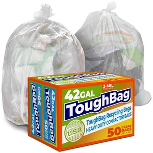 ToughBag Heavy Duty Drawstring Garbage <b>Bags</b> – Tear Resistant & Leakproof - Product Image 1