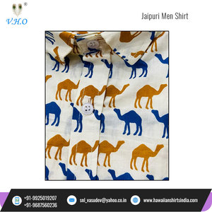 Vente en gros de tissu indien Jaipuri fait à la main fabricant personnalisé tissu de coton imprimé à la main chemise pour hommes - Product Image 6