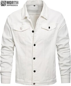 Chaqueta vaquera para hombre Chaqueta de camionero de secado rápido transpirable frontal liso de invierno informal - Product Image 1