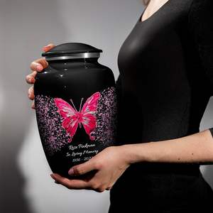 โกศผีเสื้อสำหรับงานศพของมนุษย์โกศใส่เถ้ากระดูกสำหรับผู้หญิงและผู้ชายตกแต่งโกศปะการังผีเสื้อขนาดกำหนดเองได้ - Product Image 2