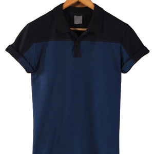 Polo personnalisé tendance de haute qualité pour homme, col tricoté, uni, teint, avec poche, T-shirt - Product Image 4