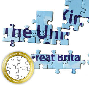 Puzzle de la carte du Royaume-Uni 1000 pièces, jouet éducatif personnalisé - Puzzle de Grande-Bretagne en quelques minutes, échantillon gratuit et logo personnalisable - Product Image 1