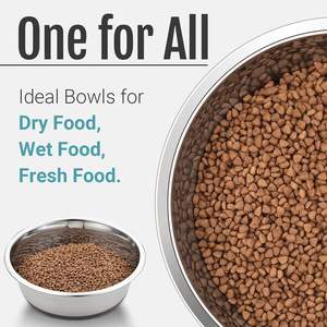 High Quality 2600ml Stainless Steel Pet Feeder Rounded Non-Slip Rubber Base Easy Feeding & Drinking for Cats & <b>Dogs</b> Food <b>Bowls</b> - Product Image 3