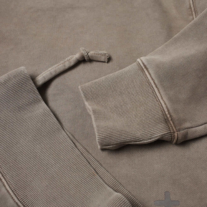 High Street à la mode grande taille hommes lavage à l'acide sweats 100% coton surdimensionné Vintage lavage élégant décontracté hommes sweats - Product Image 4