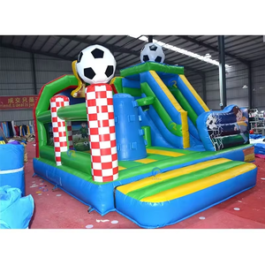 Castillo Inflable Comercial para Fiestas con Temática de Fútbol, Tobogán Inflable de 5x5m, Castillo de Brinco para Niños, Casa de Brinco de PVC - Product Image 2