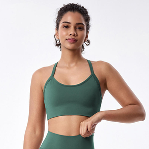 Sujetador Deportivo Transpirable Sin Costuras para Mujer, Soporte Medio, Ajustable, con Logotipo Frontal, Antibacteriano, para Yoga, Gimnasio, Correr, Entrenamiento, Fitness - Product Image 2