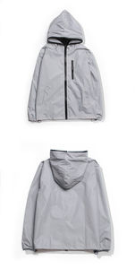 OEM Fashionable Men's Waterproof Running Hooded Windbreaker High Street Style Winter <b>Cycling</b> Rain Reflective Pocket Jacket - Product Image 5