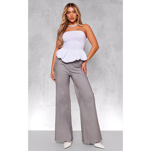 Fabricante indio personalizado de moda elegante ropa de mujer escote Bandeau blanco Puffball Bandeau Top al precio más bajo - Product Image 3