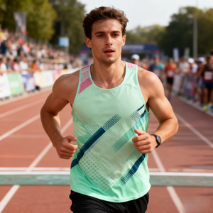 Débardeur de sport homme/femme, coupe ajustée, doux, agréable pour la peau, 100 % polyester, séchage rapide, respirant, pour la course à pied et l'athlétisme - Product Image 6