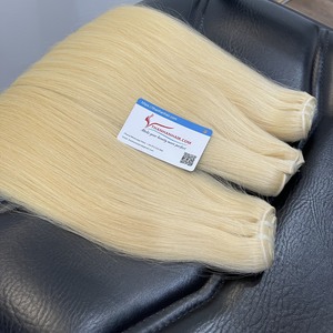 COULEUR CHAUDE!! Trame de qualité supérieure couleur blonde cheveux vierges Remy extensions de cheveux humains à double trame - Product Image 4