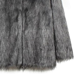 New Design Wholesale Winter Men Faux <b>Fur</b> <b>Hooded</b> <b>Jacket</b> Solid Color High Quality Top Selling Front Logo Breathable OEM Service - Product Image 5