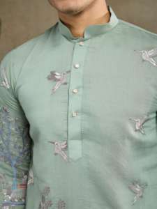 Bollywood Celebrity Style Premium Luxury Indo Western Ethnic Wear-Boda Compromiso Recepción Novio Sherwani para hombres - Product Image 5