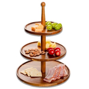 Special Design Four Tier Wooden Cake <b>Stand</b> <b>Cupcake</b> and Pastry Displaying <b>Stand</b> Easily Assembled Long Lasting Cake <b>Stand</b> - Product Image 4