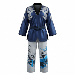 Uniformes de Taekwondo Dobok de Poliéster Transpirable de la Mejor Calidad, Uniformes Wtf para Niños, Trajes de Entrenamiento Personalizados de Alta Calidad al por Mayor - Product Image 2