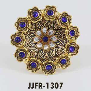 Anillo de dedo de aleación de diseñador para mujer, joyería de declaración ajustable, boda, fiesta nupcial, moda étnica informal tradicional - Product Image 4