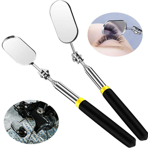 Premium Cosmetic Eyelash <b>Inspection</b> <b>Mirror</b> Salon-Grade Tool Personalized Single Wall-Mounted Non-Foldable Stainless Steel Frame - Product Image 5