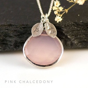 Collier d'initiales en labradorite personnalisé en argent sterling avec pierres précieuses naturelles, bijoux faits main, cadeau unique pour les meilleurs amis - Product Image 3