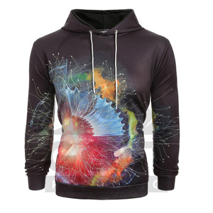 Sweat à capuche graphique oversize tendance pour l'hiver, style streetwear, avec poche, impression personnalisée, 100% coton molletonné, respirant, pour hommes et femmes - Product Image 3