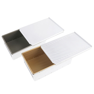 Dimensioni personalizzate antiaderente in alluminio ondulato Pullman pagnotta pane tostato teglie da forno Sandwich pagnotta latta con coperchio - Product Image 1