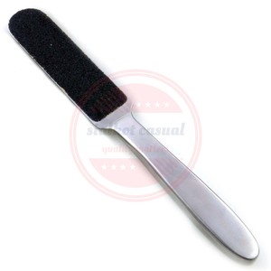 Lima de pie de pedicura de doble cara de acero inoxidable, eliminación de callos y piel muerta, suministros de pedicura personalizados - Product Image 4