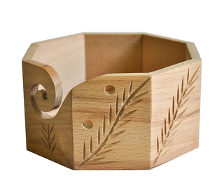 Bol de fil en bois de conception classique Le plus vendu avec tricot et crochet Conception à la mode pour la vente - Product Image 6