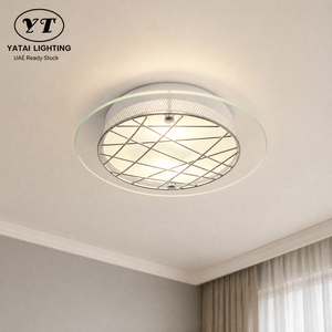 Modern Round LED <b>Ceiling</b> <b>Light</b> Iron Glass Flush Mount Design For Bedroom Living Area Kitchen Dining Space And <b>Office</b> - Product Image 1