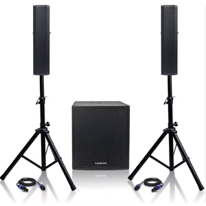 Sistema de Altavoces PA de 2 Vías con Subwoofer de 15 Pulgadas y Columna de 4_3_ Vías, Altavoz de Audio Estéreo de Alta Fidelidad - Product Image 1