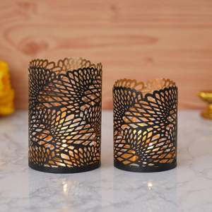 Candelabro de Metal hecho a mano con diseño de flor, decoración para el hogar y la Oficina, boda, fiestas, eventos, decoración - Product Image 2