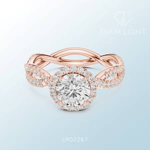 แหวนทรงกลมหรูหรา สั่งทำได้ พร้อมใบรับรอง VS IGI ดีไซน์งานฝีมือ เหมาะสำหรับผู้ซื้อขายส่ง เครื่องประดับคุณภาพพรีเมียม - Product Image 1