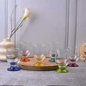 Juego de 6 Copas de Vino de Vidrio Soplado a Mano, Diseño Moderno y Clásico, de Plástico PC y Metal, Hechas a Mano para Regalo - Product Image 3