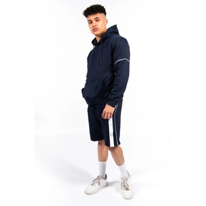 Conjunto de Verano Suave, Pantalones Cortos y Sudadera con Capucha, 100% Algodón, Transpirable, Ligero, Ropa Deportiva Urbana, Fabricante OEM de Marca Privada - Product Image 1