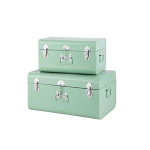 <b>Metal</b> Purple Color Clothes <b>Storage</b> <b>Boxes</b> Set Of Two Different Sizes <b>Storage</b> Trunk Box At Affordable Price - Product Image 5