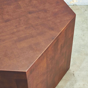 Handmade Hexagonal Natural Wood <b>Sofa</b> <b>Table</b> Minimalist Farmhouse Design Durable Tea <b>Table</b> Set for Living Room TT68234 - Product Image 5