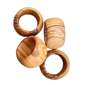 Porte-anneau de serviette en bois de conception antique arrondie pour la conception supérieure de porte-serviettes de fête de mariage et d'hôtels - Product Image 3