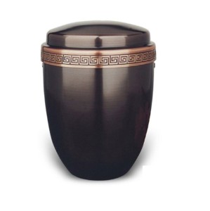 Vente en gros d'urnes funéraires galvanisées de qualité supérieure urnes funéraires en fer pour cendres urnes funéraires imprimées avec autocollant de couleur foncée - Product Image 1