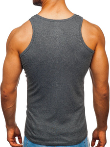 เสื้อยืดแขนกุดวาฟเฟิลสำหรับผู้ชายและผู้หญิงเสื้อซักแนววินเทจไล่ระดับสี2025 - Product Image 6