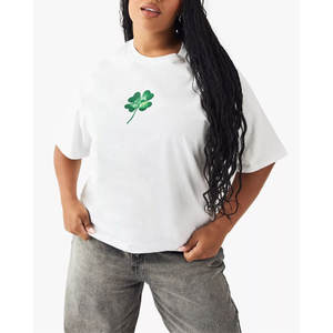 Camiseta de Verano Informal Holgada para Mujer, Secado Rápido, Antiarrugas, 100% Algodón, Camisetas de Moda - Product Image 4